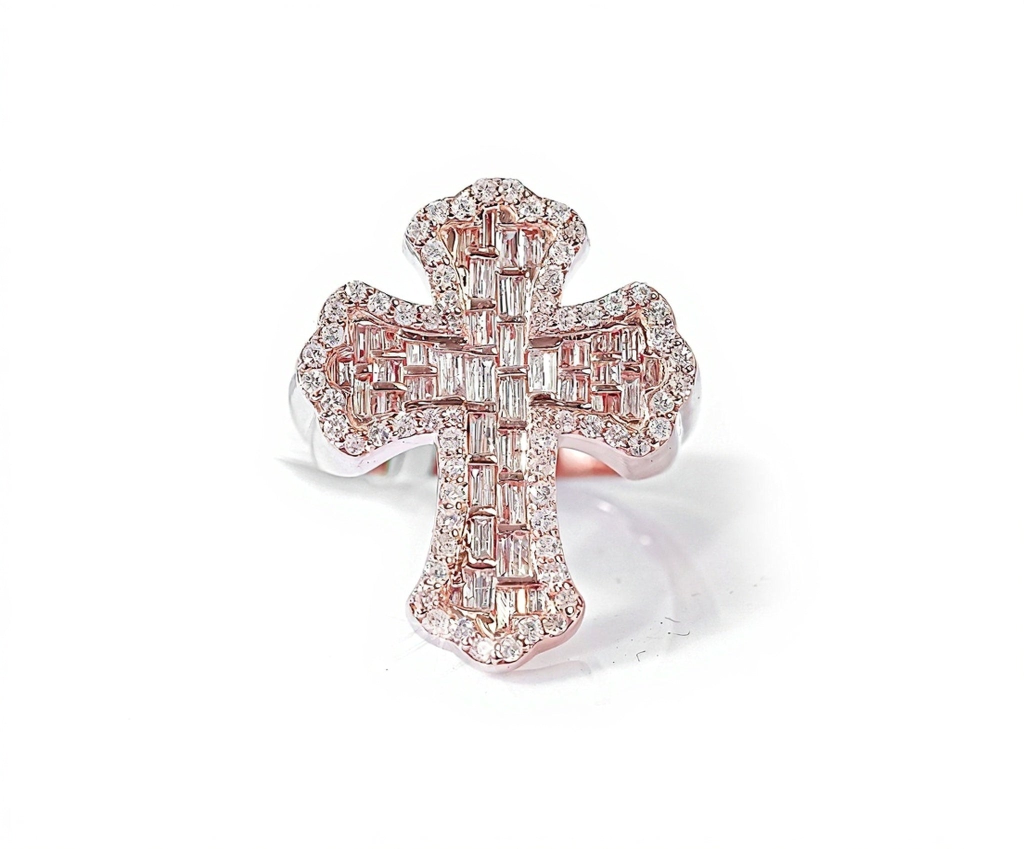10K Divine Radiance Diamond Cross Ring 1.75ct - Mr. Alex Jewelry