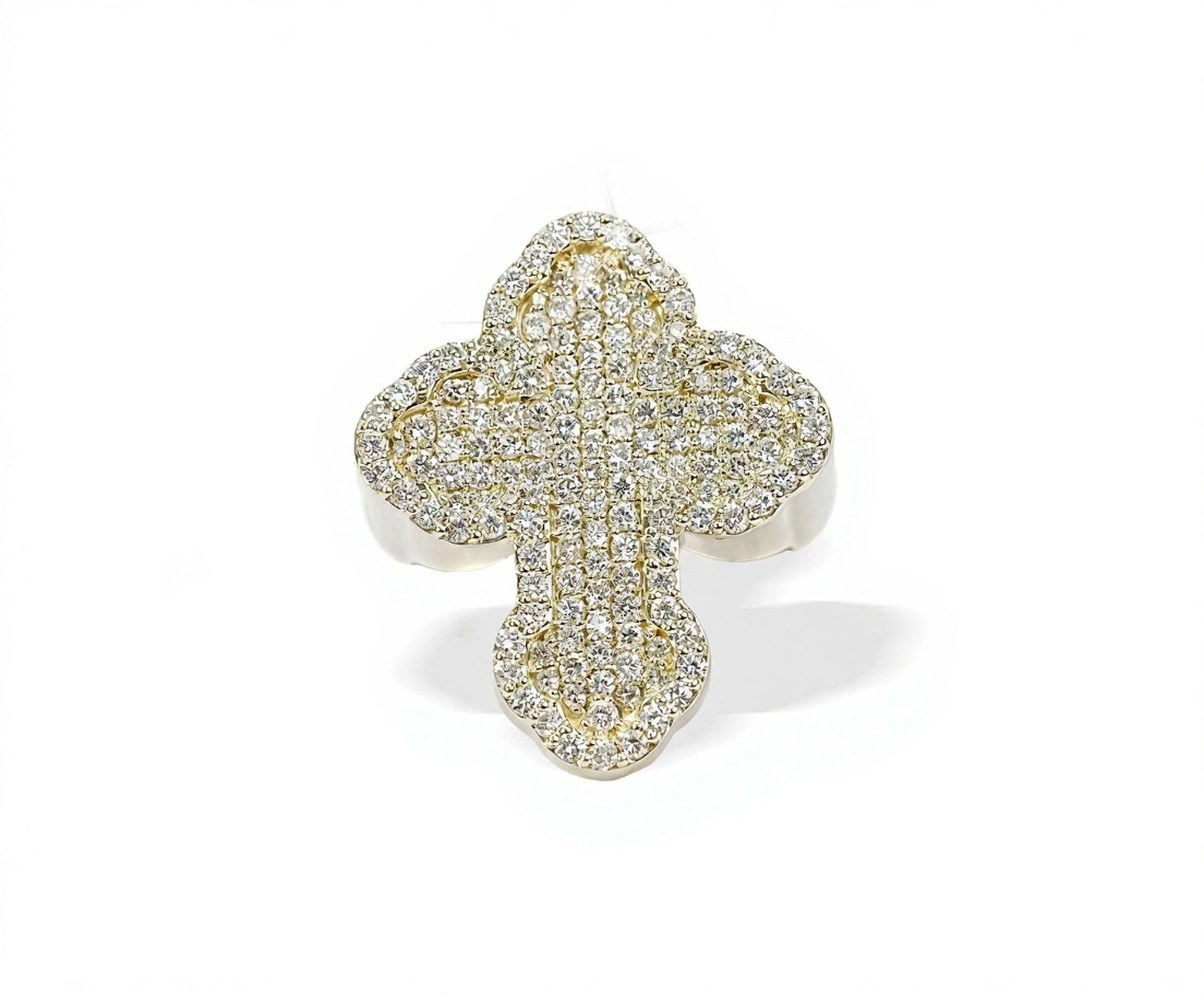 10k Gold Clasicc Cross Diamond Ring 2.05ct - Mr. Alex Jewelry