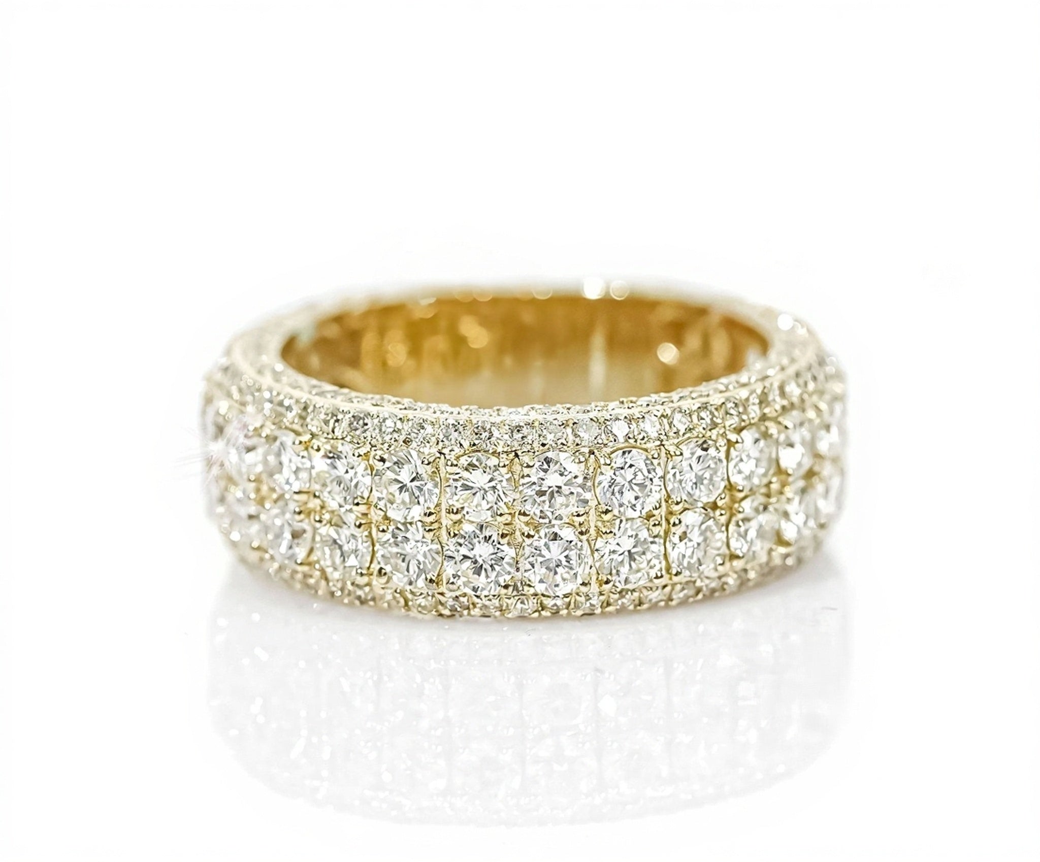 10k Gold Luxe Diamond Encrusted Band 4.95ct - Mr. Alex Jewelry
