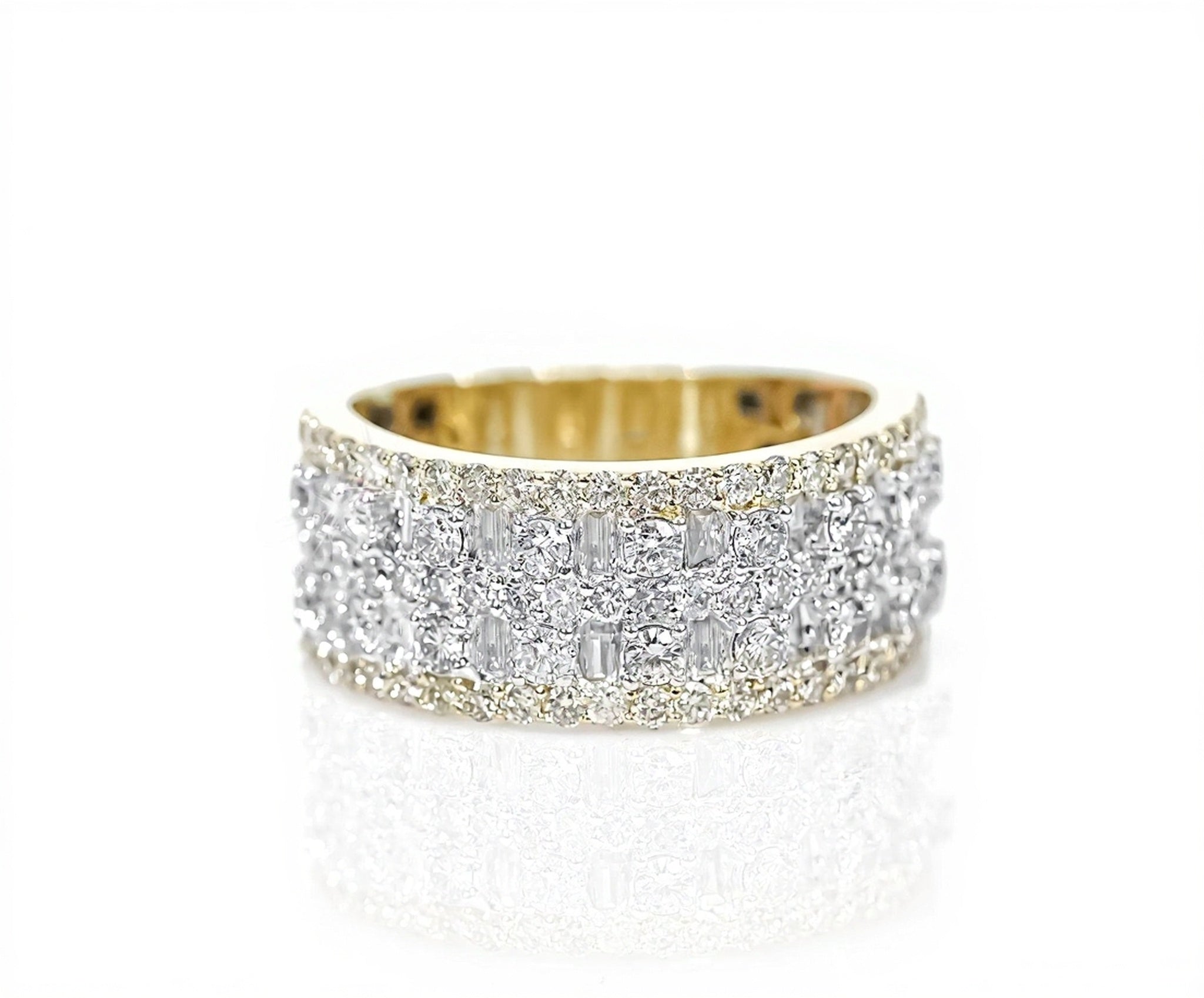 10k Gold Mixed Cut Diamond Band 2.25ct - Mr. Alex Jewelry
