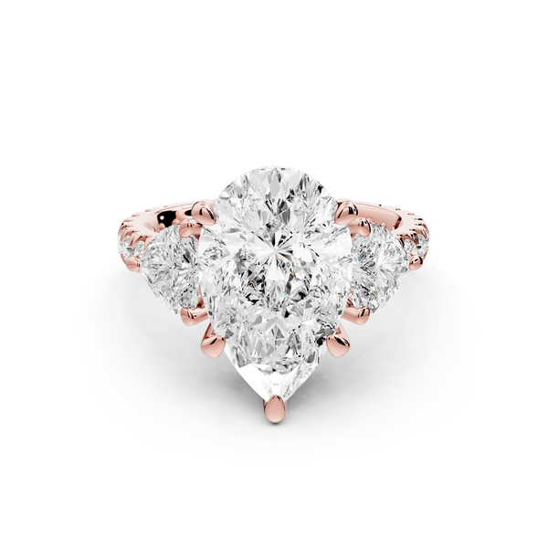Lily - 3ct Engagement Ring 14k rose gold