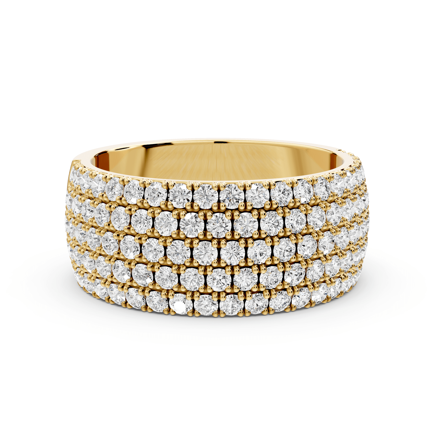 Amira - 1.12ct 18k yellow gold Diamond Pavé Eternity Band Ring - Mr. Alex Jewelry