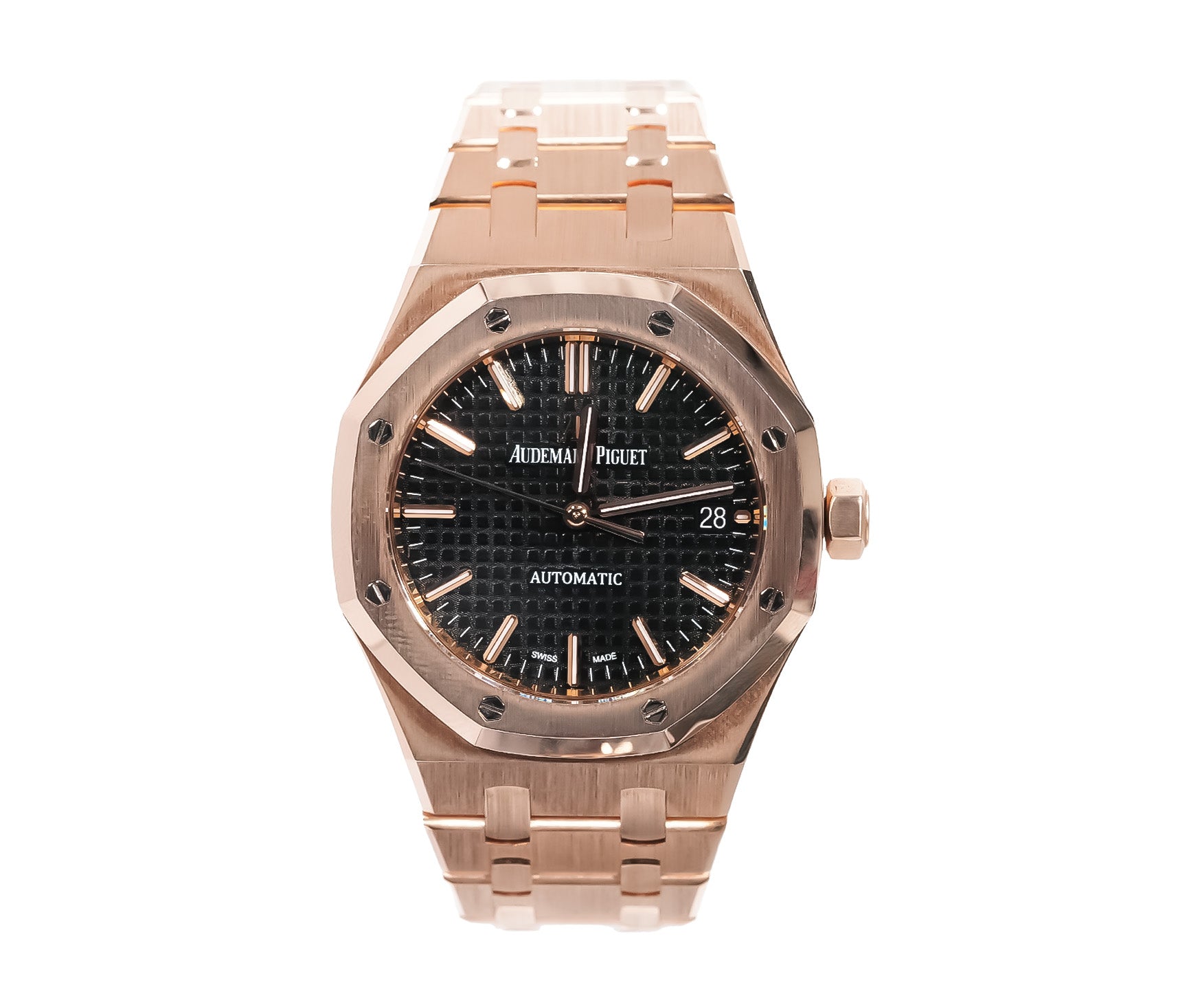 Audemars Piguet Royal Oak 37mm Rose Gold Black Dial Ref:15450OR - Mr. Alex Jewelry
