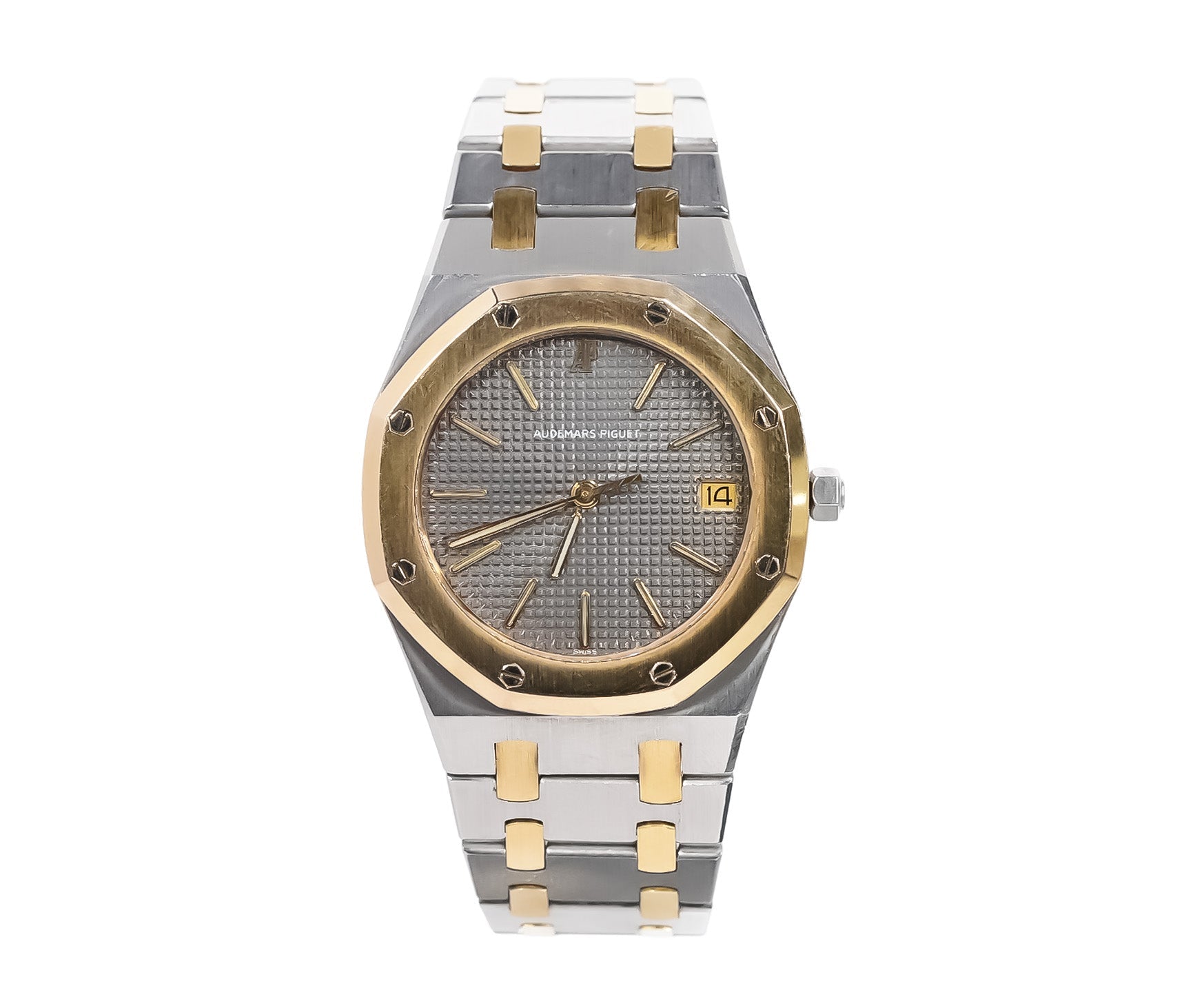 Audemars Piguet Royal Oak 37mm Two - Tone Yellow Gold & Steel Black Dial Ref:14790SA - Mr. Alex Jewelry