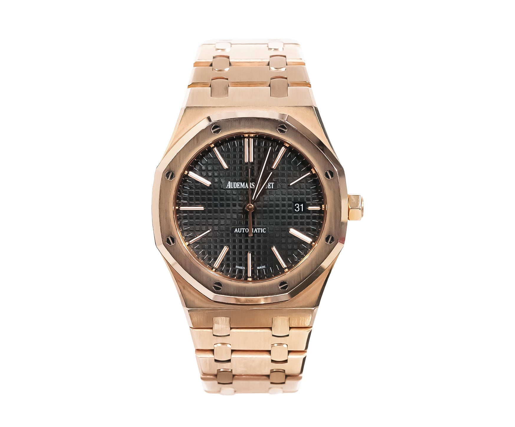 Audemars Piguet Royal Oak 41mm Rose Gold Black Dial Ref:15400OR - Mr. Alex Jewelry