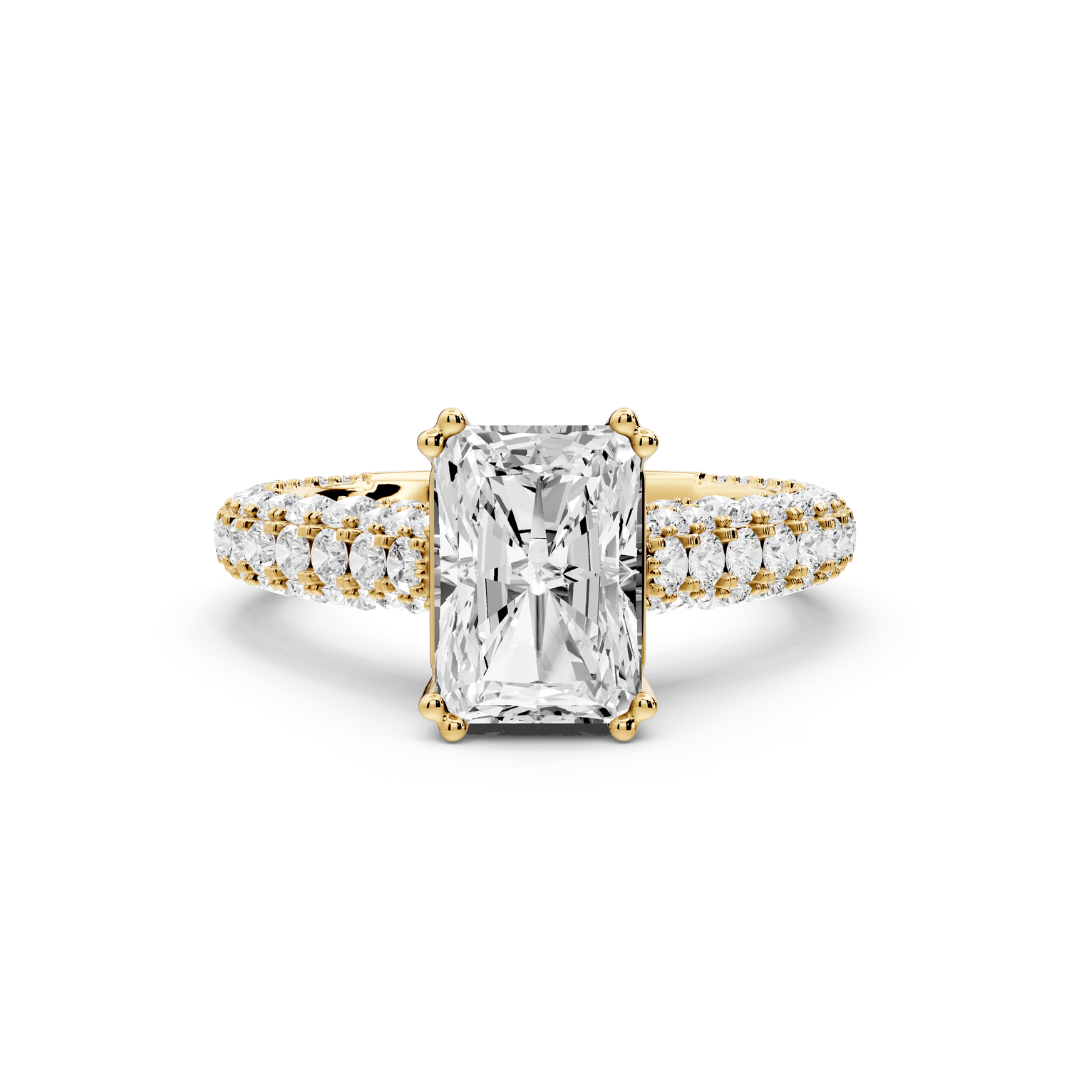 Clarissa - 2ct emerald Engagement Ring 14k yellow gold - Mr. Alex Jewelry