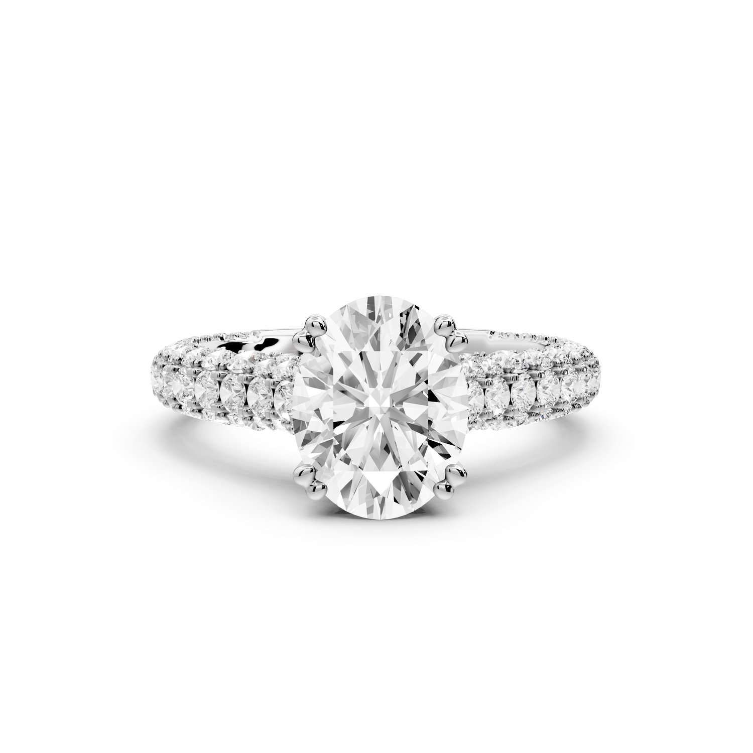 Clarissa - 2ct oval Engagement Ring 18k white gold - Mr. Alex Jewelry