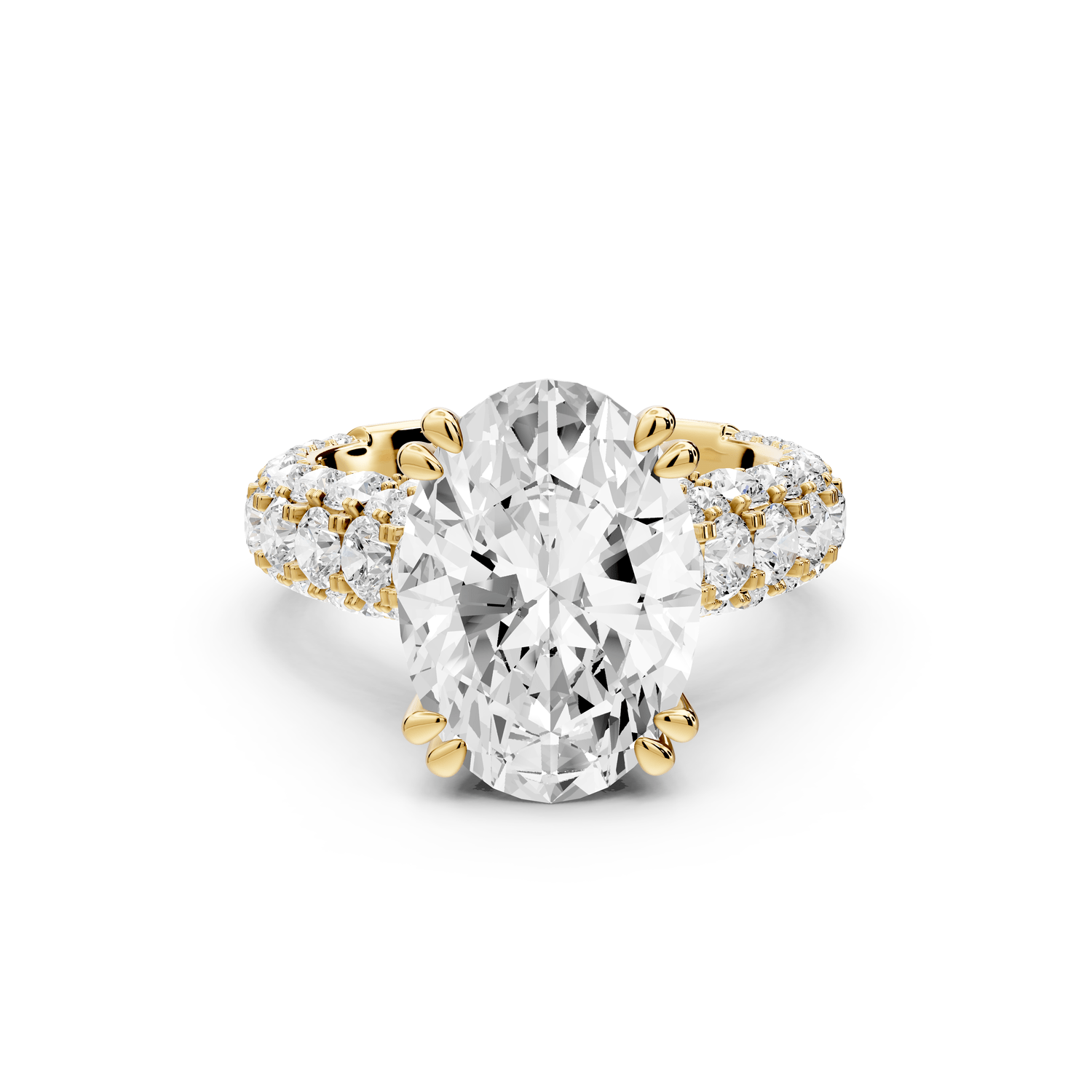 Clarissa - 4ct oval Engagement Ring 14k yellow gold - Mr. Alex Jewelry