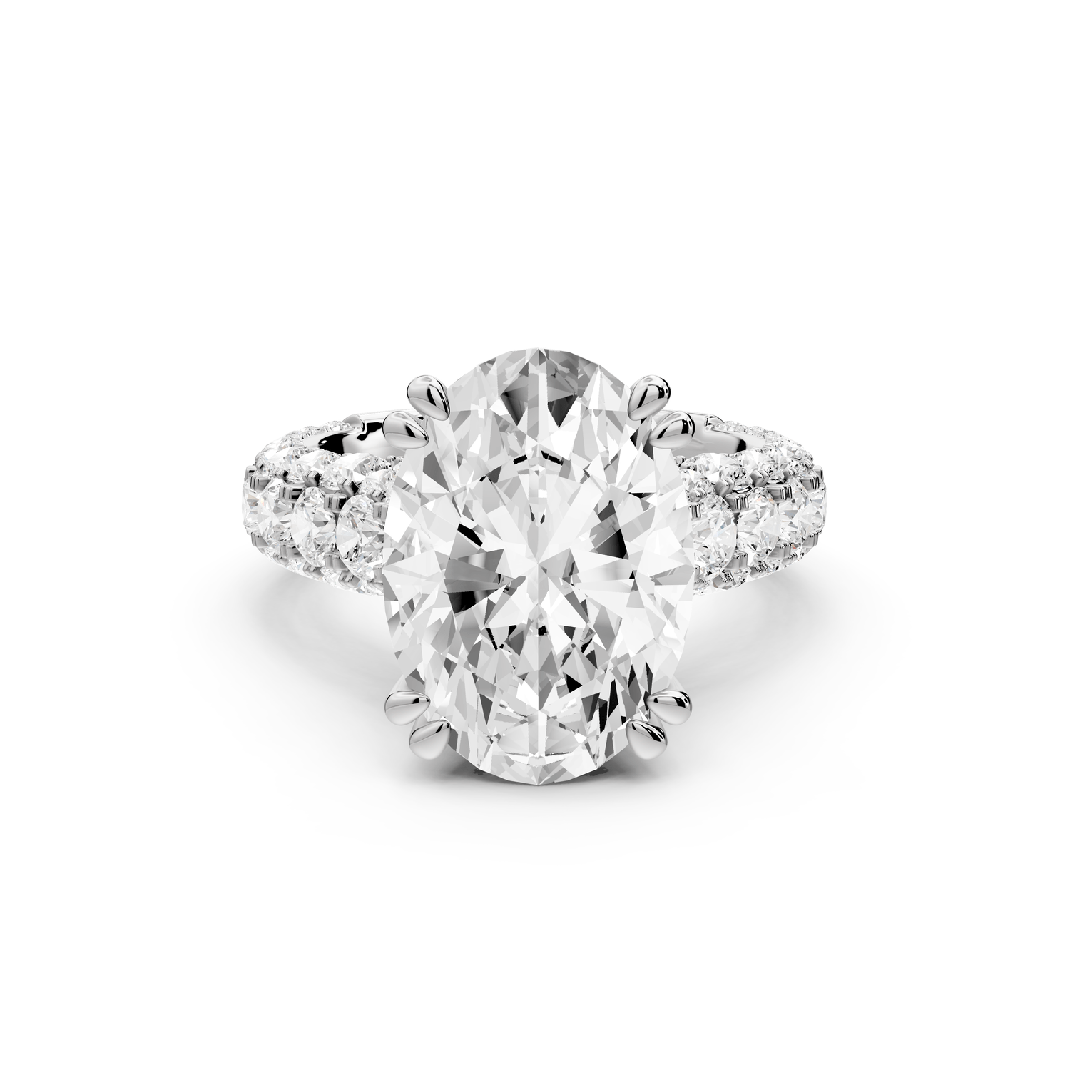 Clarissa - 5ct oval Engagement Ring 14k white gold - Mr. Alex Jewelry