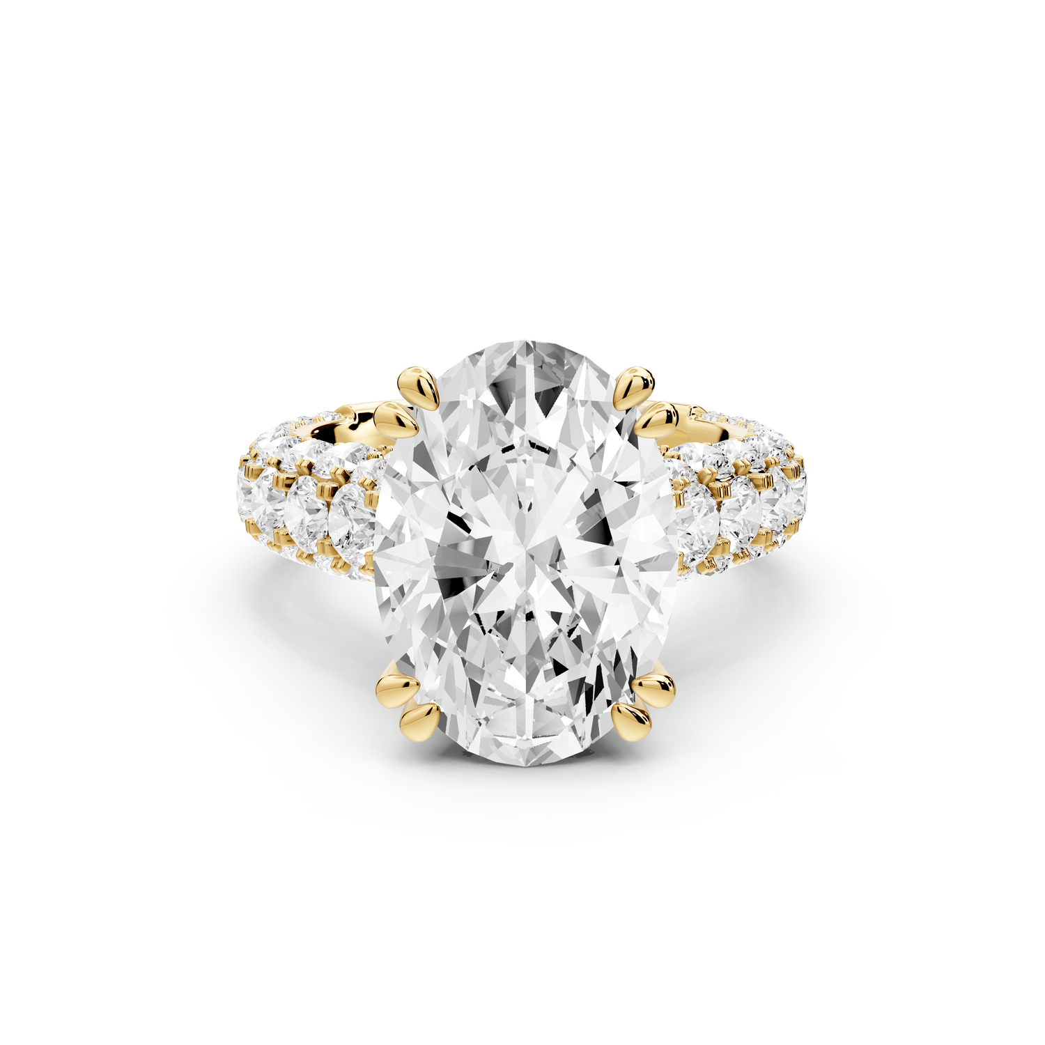 Clarissa - 5ct oval Engagement Ring 14k yellow gold - Mr. Alex Jewelry