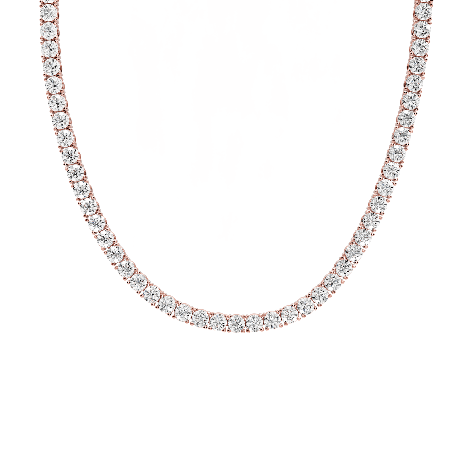 Eliza Diamond Tennis Necklace (4.5mm) – 14KT Rose Gold - Mr. Alex Jewelry
