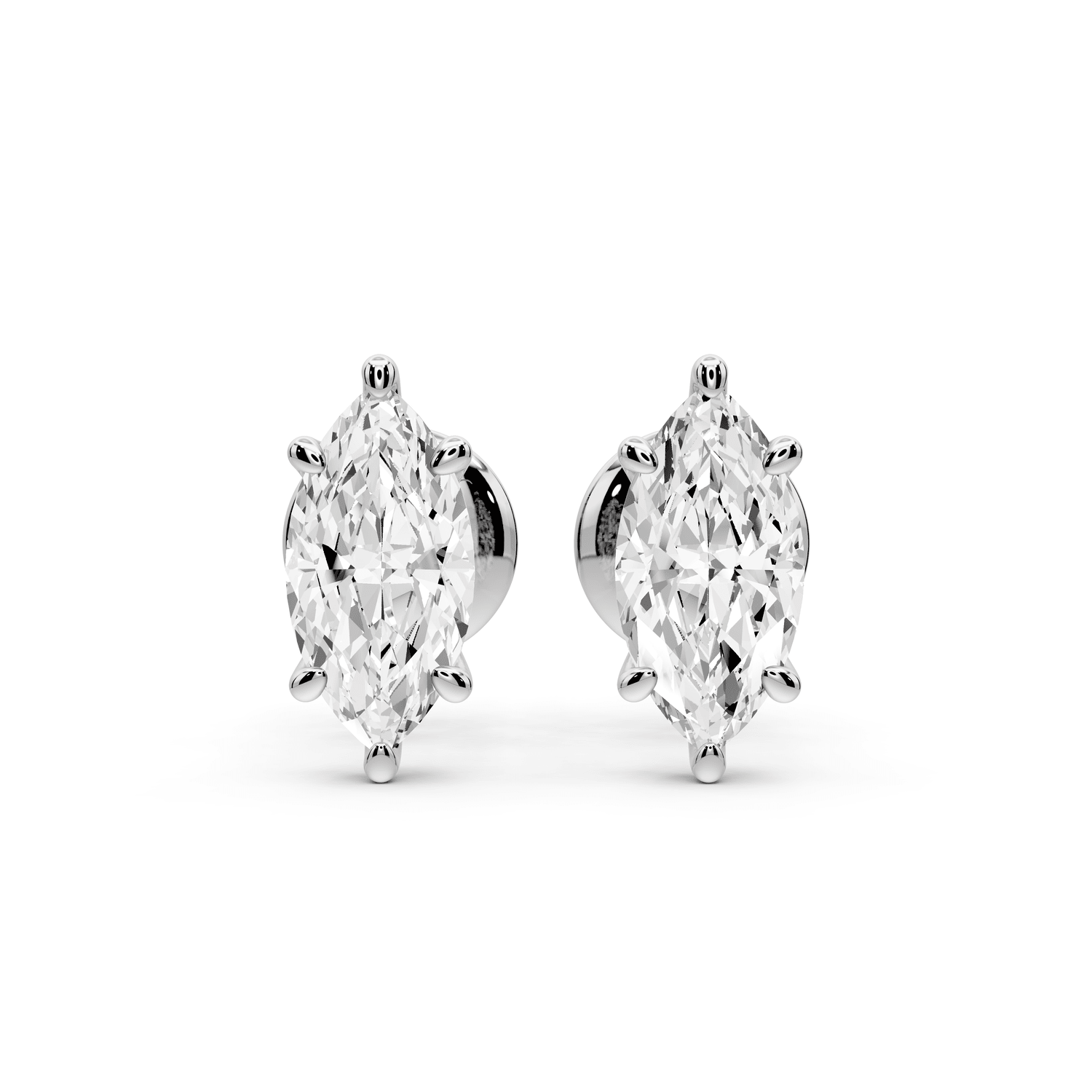Este - 1ct 14k white gold Marquise - Cut Diamond Stud Earrings - Mr. Alex Jewelry