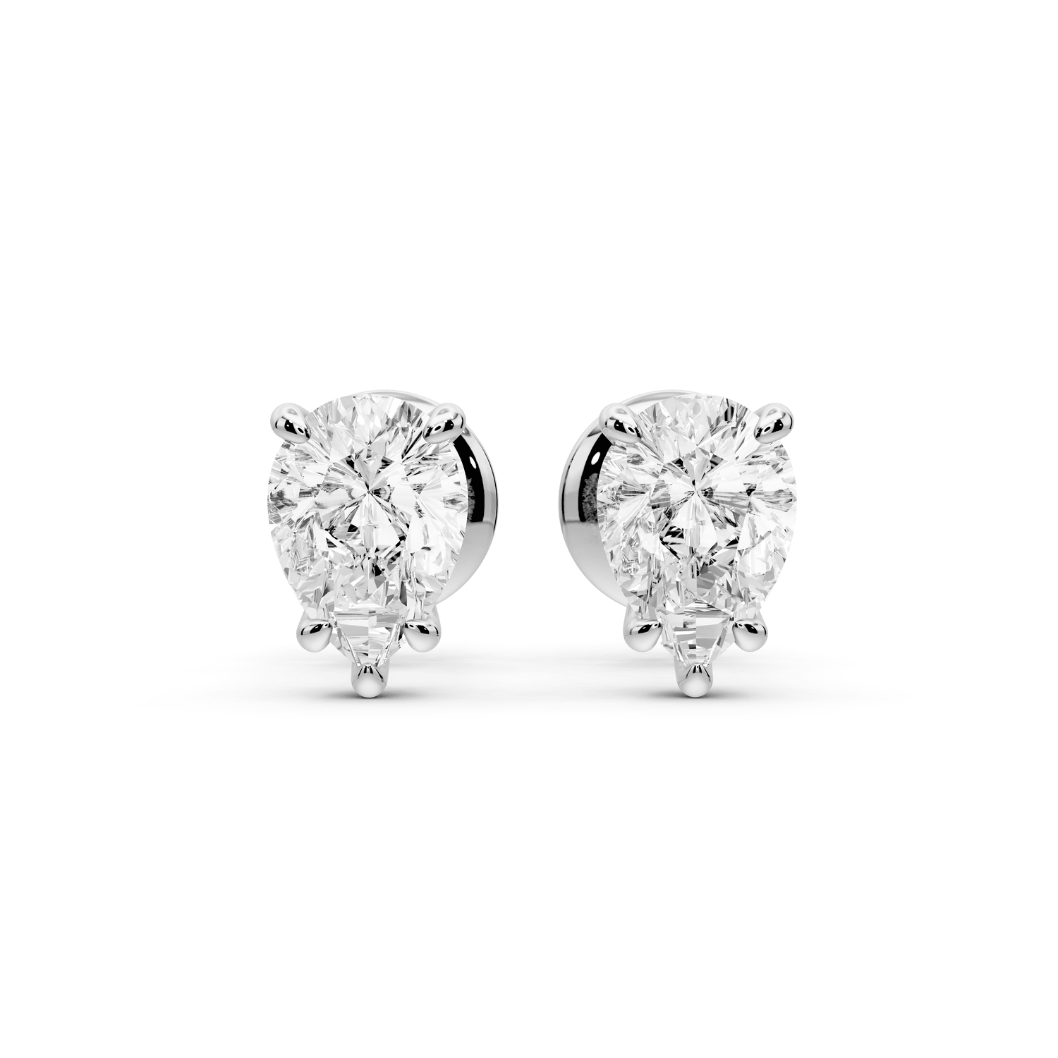 Este - 1ct 14k white gold Pear - Cut Diamond Stud Earrings - Mr. Alex Jewelry