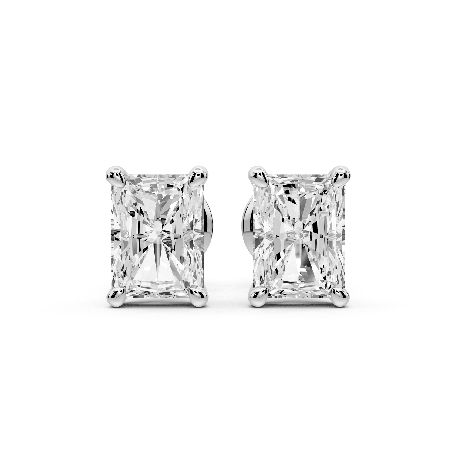 Este - 2ct 14k white gold Radiant - Cut Diamond Stud Earrings - Mr. Alex Jewelry