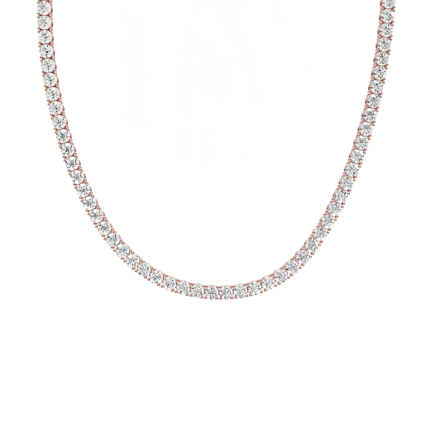 Lena Diamond Tennis Necklace (4mm) – 14KT Rose Gold - Mr. Alex Jewelry