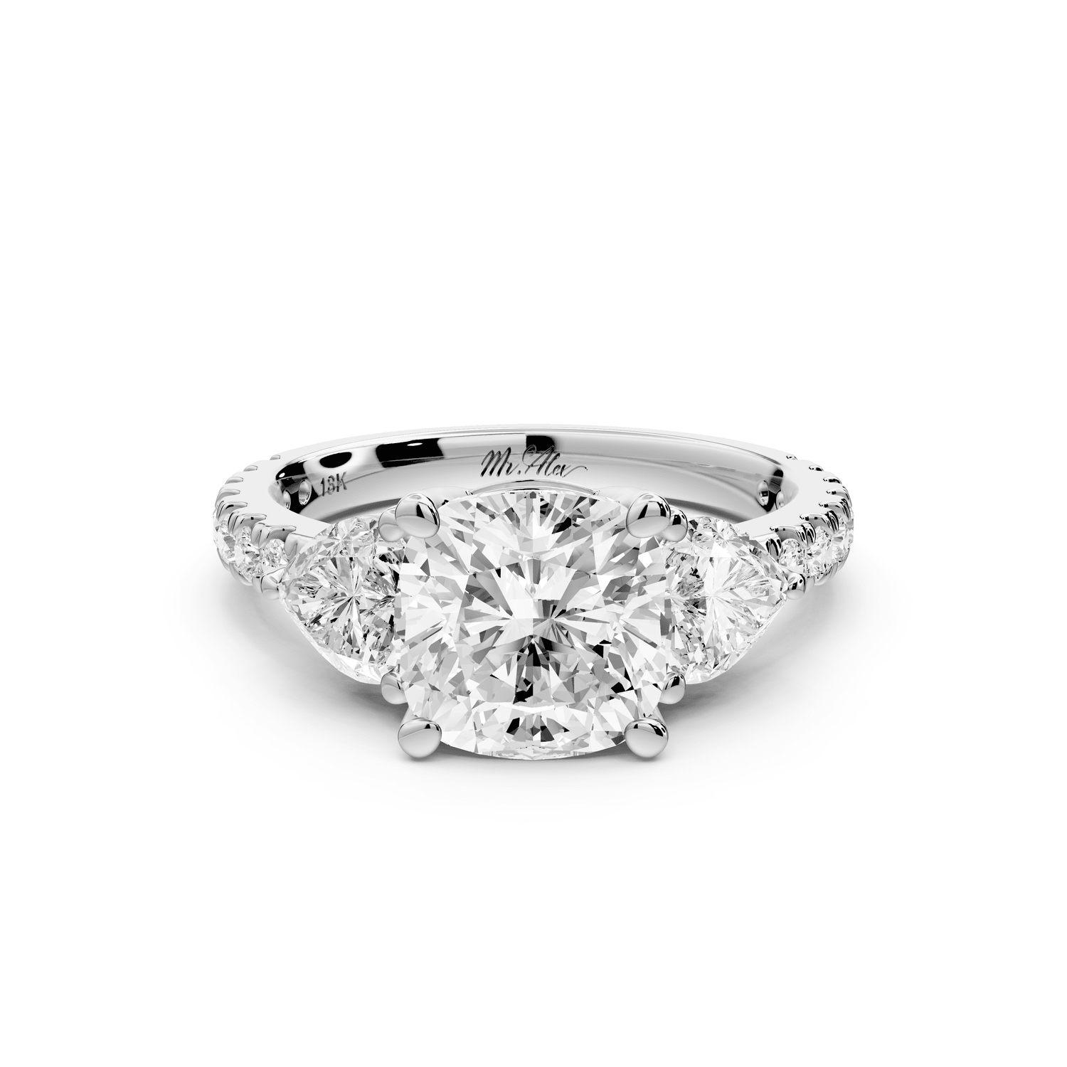 Lily - 2ct Engagement Ring 14k white gold - Mr. Alex Jewelry