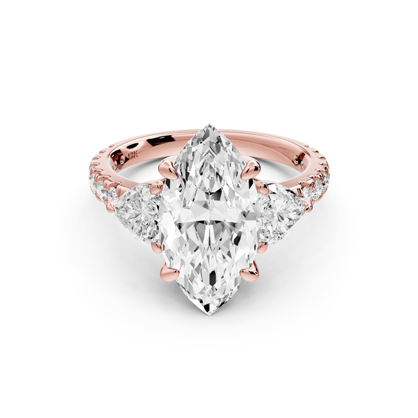 Lily - 3ct Engagement Ring 14k rose gold - Mr. Alex Jewelry