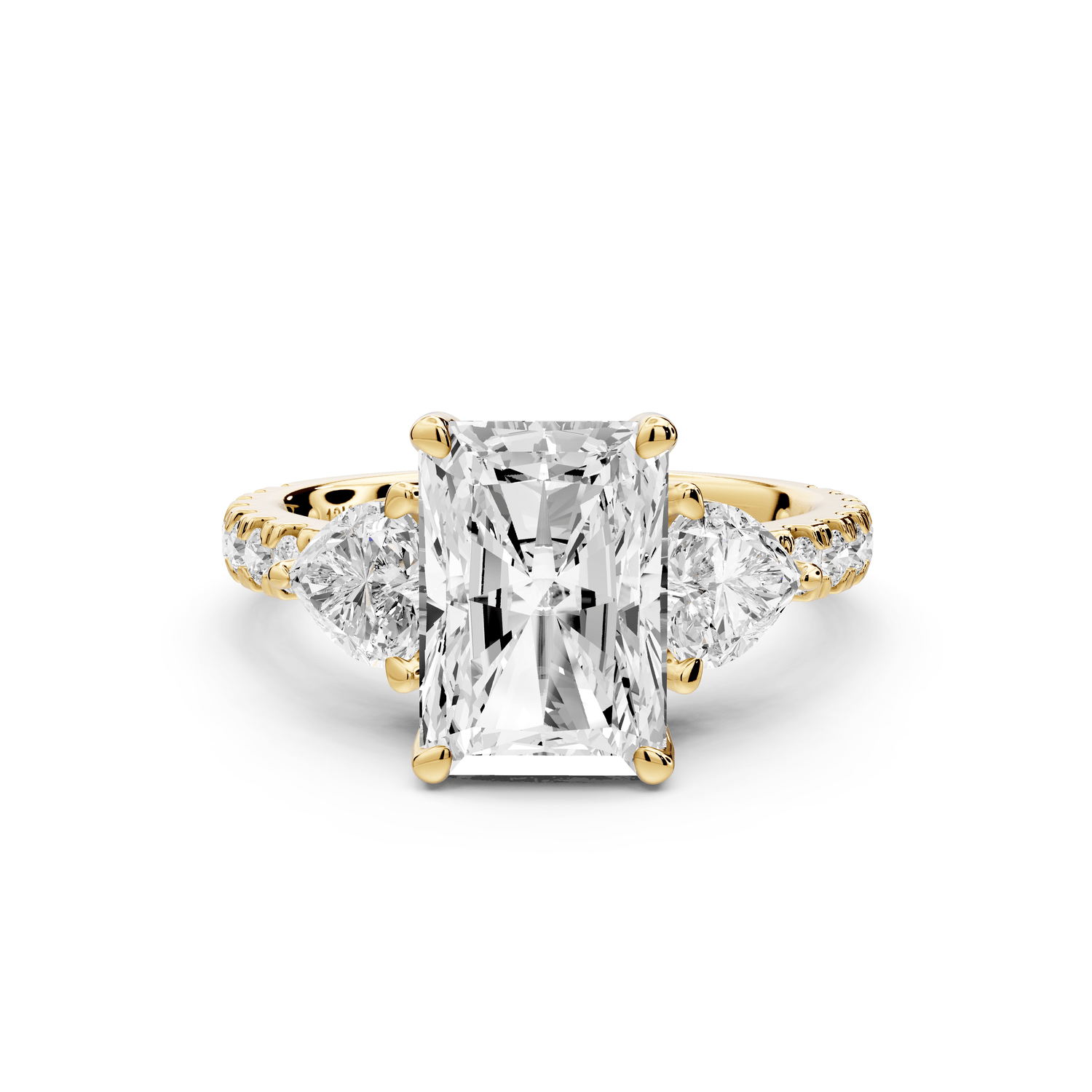Lily - 3ct Engagement Ring 14k yellow gold - Mr. Alex Jewelry