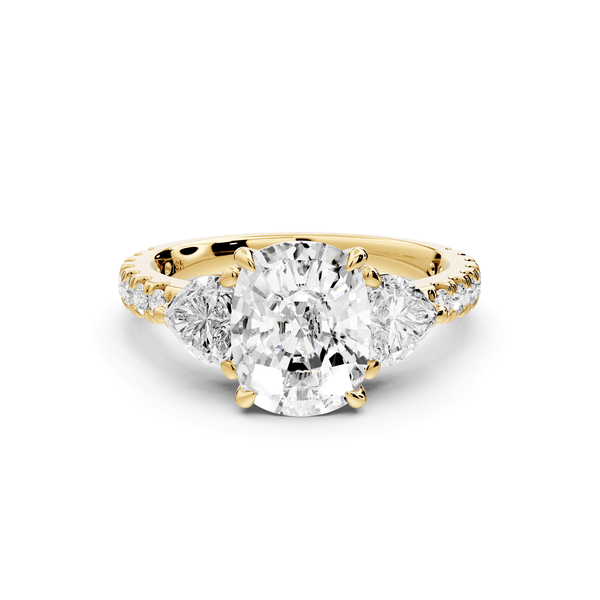 Lily - 3ct Engagement Ring 14k yellow gold - Mr. Alex Jewelry