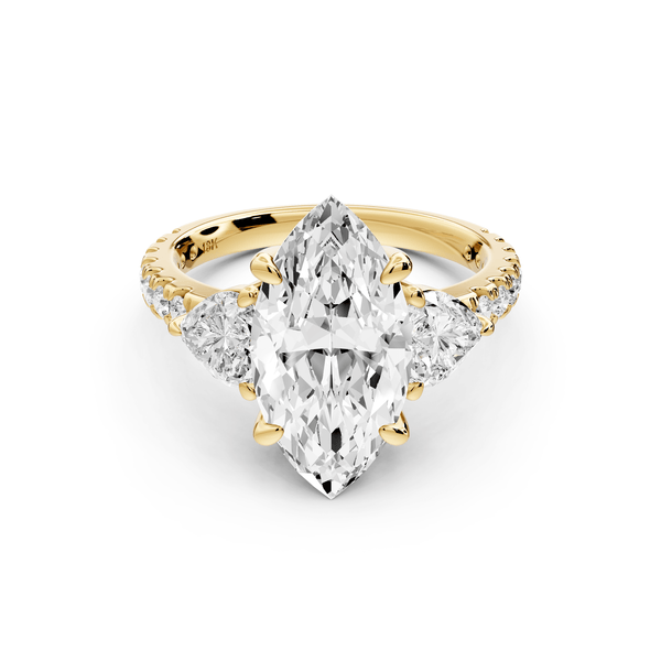 Lily - 3ct Engagement Ring 14k yellow gold - Mr. Alex Jewelry