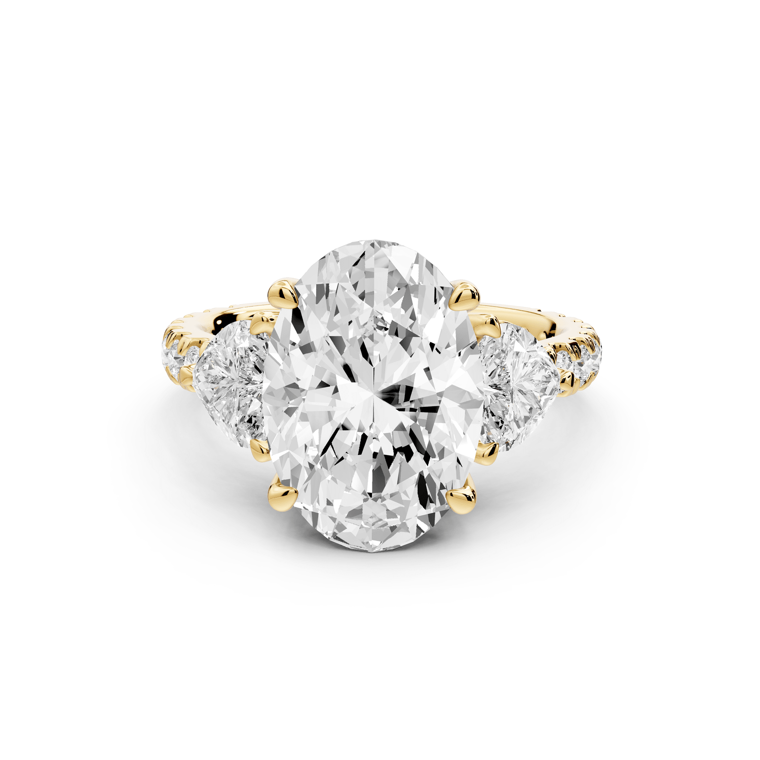 Lily - 4ct Engagement Ring 18k yellow gold - Mr. Alex Jewelry
