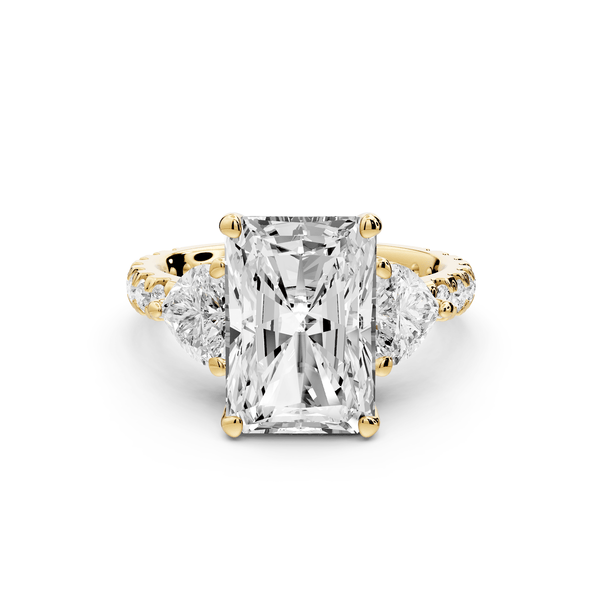 Lily - 4ct Engagement Ring 18k yellow gold - Mr. Alex Jewelry