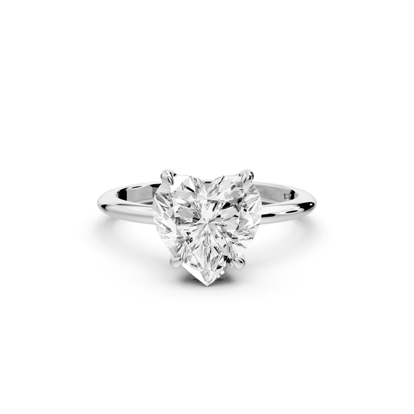 Odessa - 4ct platinum heart Knife Edge Solitaire Engagement Ring - Mr. Alex Jewelry