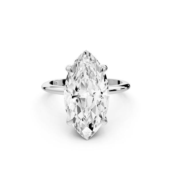 Odessa - 5ct platinum marquise Knife Edge Solitaire Engagement Ring - Mr. Alex Jewelry