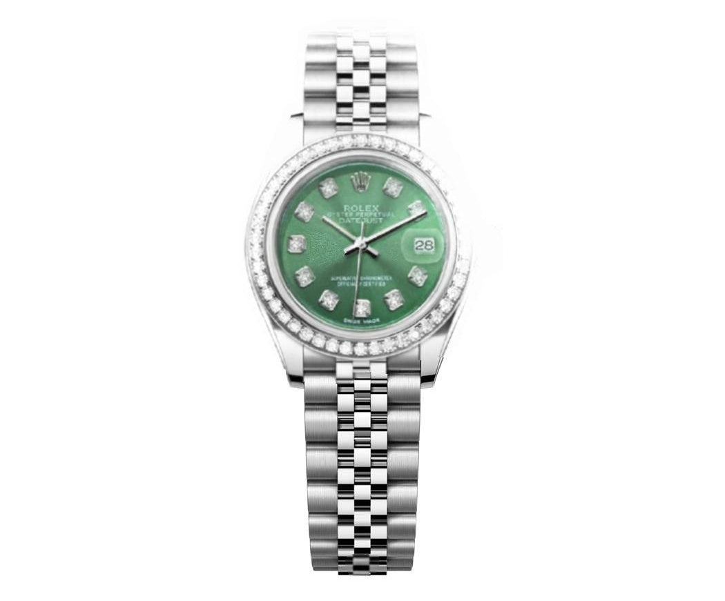 Rolex DateJust 26mm Green Dial - Diamond Bezel 1.50ct - Mr. Alex Jewelry
