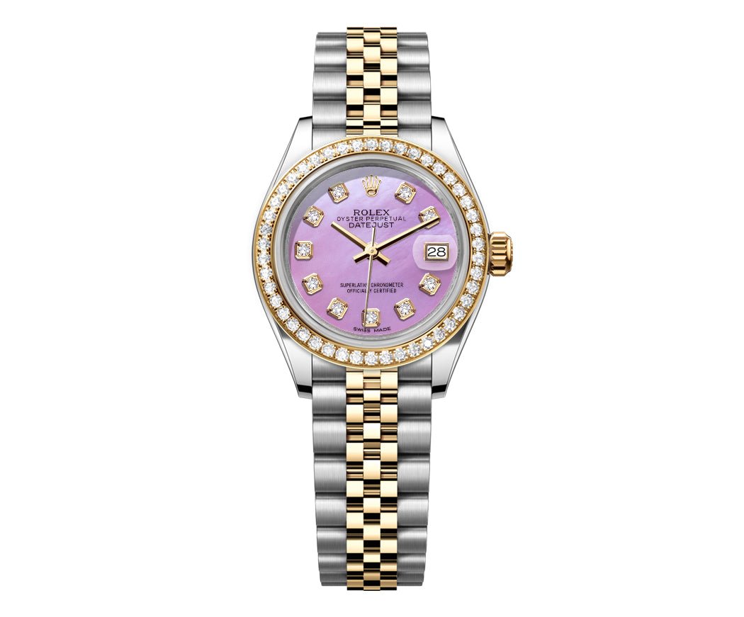 Rolex DateJust 26mm Mop Purple Dial-Diamond Bezel 1.50ct - Mr. Alex Jewelry