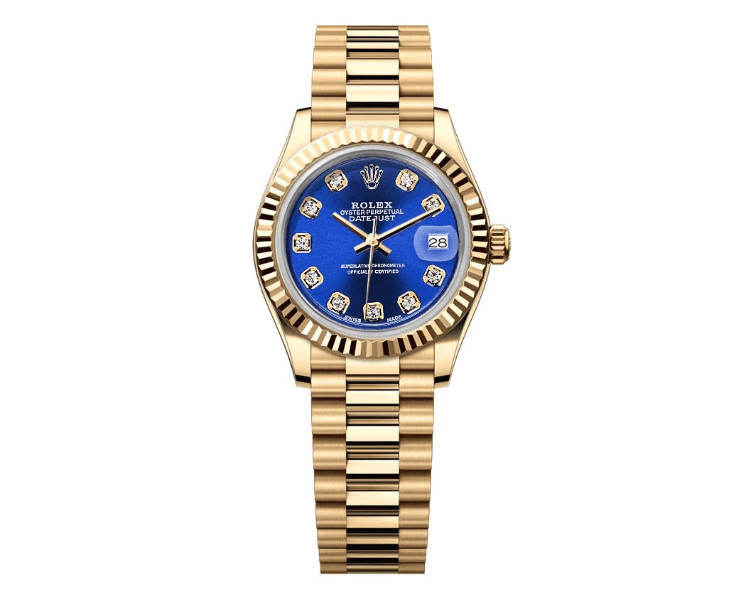 Rolex Datejust 26mm President - Blue Gem Dial - Mr. Alex Jewelry