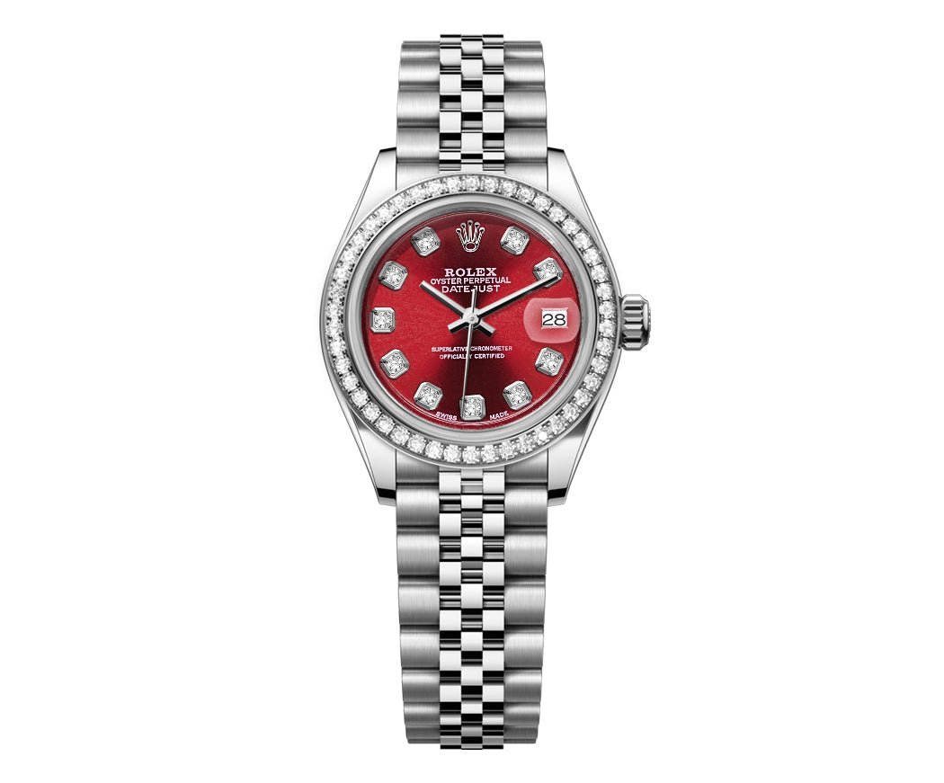 Rolex DateJust 26mm Red Dial-Diamond Bezel 1.50ct - Watches | Mr