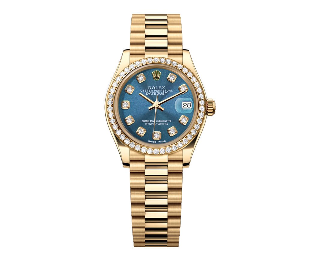 Rolex Datejust 31mm President Blue Gem Dial - Diamond Bezel - Mr. Alex Jewelry