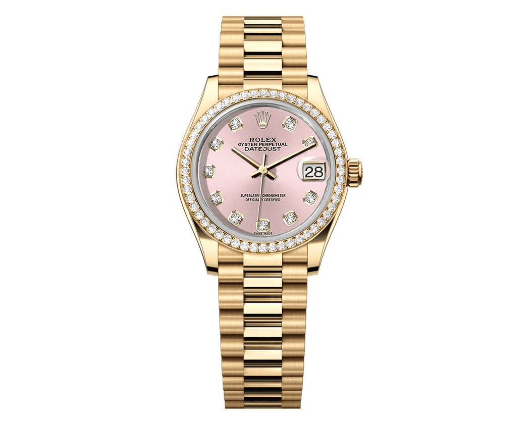 Rolex Datejust 31mm President Pink Gem Dial - Diamond Bezel