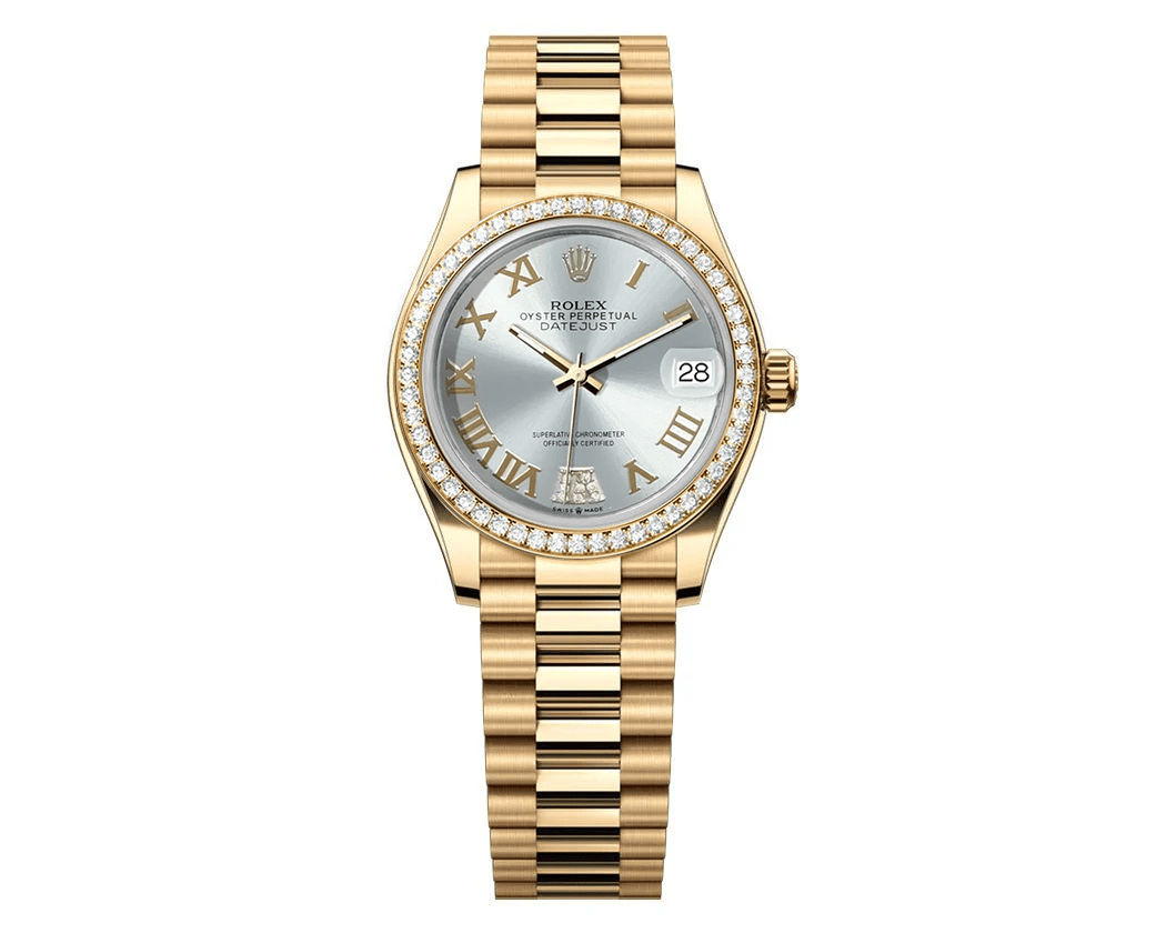 Rolex Datejust 31mm President Silver Gem Dial - Diamond Bezel - Mr. Alex Jewelry