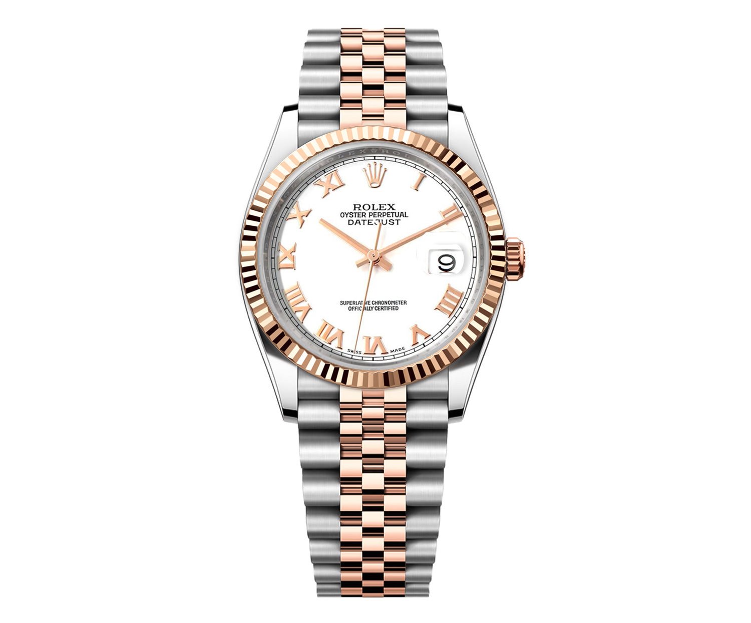 Rolex Datejust 36mm Two Tone Factory White Roman Dial 16231 - Mr. Alex Jewelry
