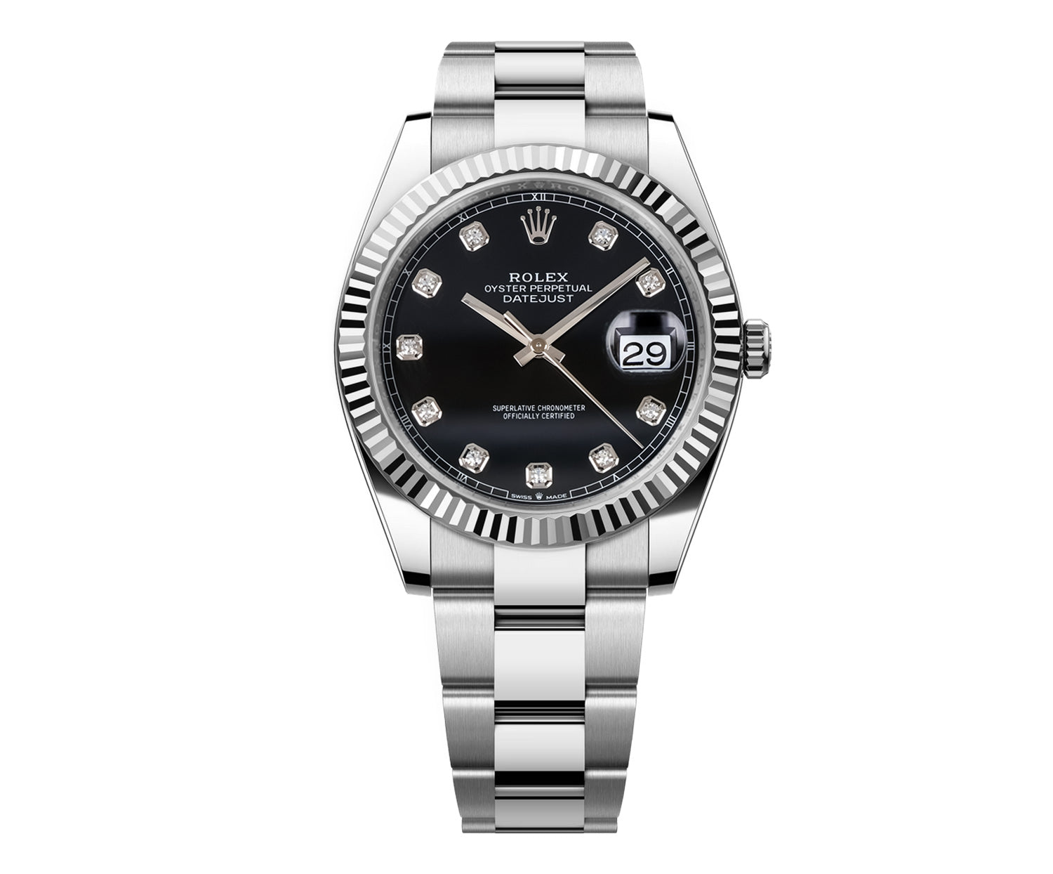 Rolex DateJust 41mm Black Diamond Dial - Oyster Bracelet 126334 - Mr. Alex Jewelry