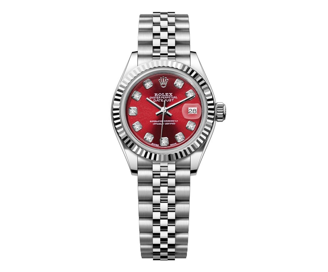 Rolex Datejust Jubilee Stainless steel 26mm Red Dial Watches