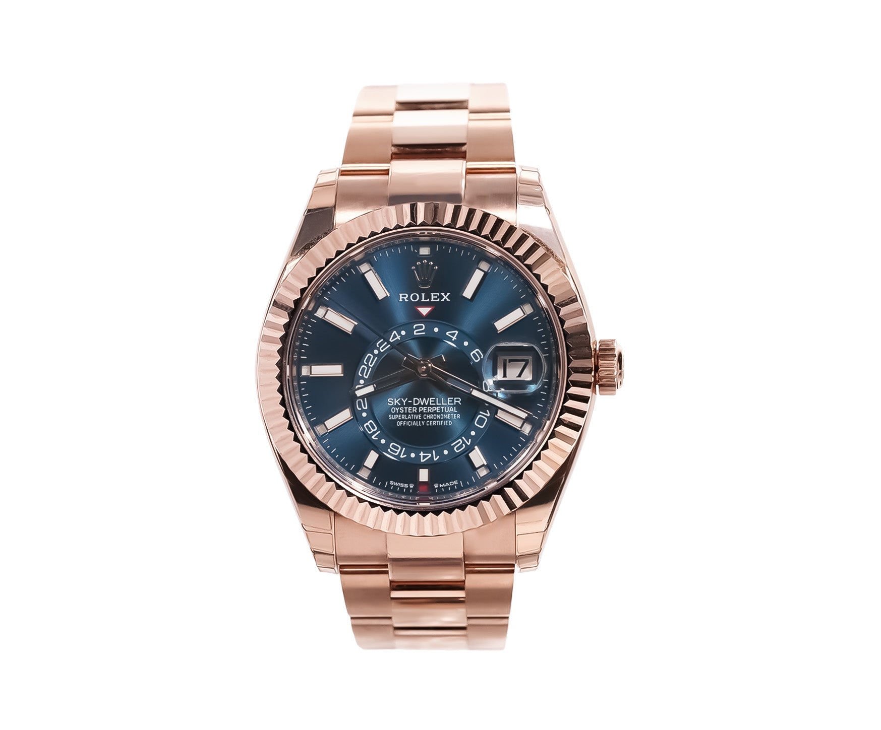 Rolex Sky - Dweller 42mm Everose Gold Blue Dial Ref:336935 - Mr. Alex Jewelry