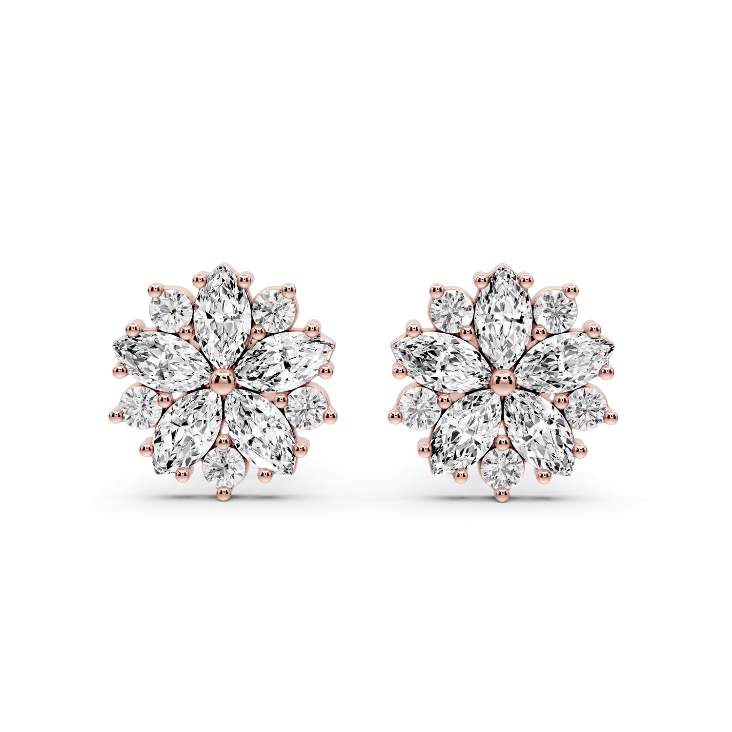 Rose Earrings Rose Gold - Mr. Alex Jewelry