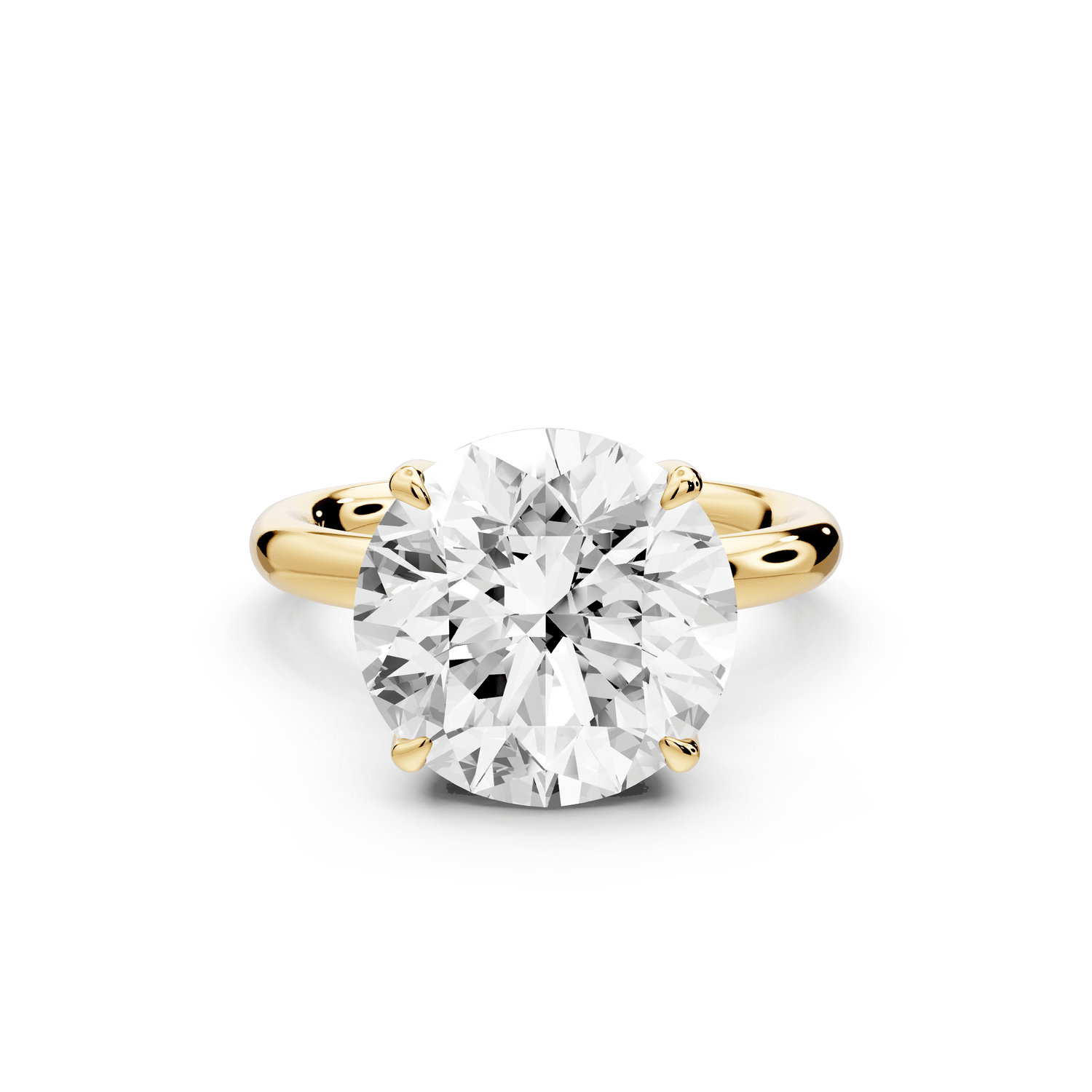 Shira - 5ct platinum round diamond with hidden halo and diamond crown talon prong solitaire engagment ring - Mr. Alex Jewelry