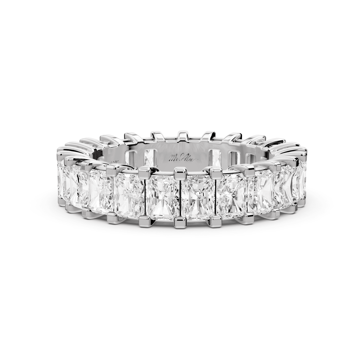 Viena - 4.09ct 18k white gold Radiant-Cut Diamond Eternity Band Ring - Mr. Alex Jewelry