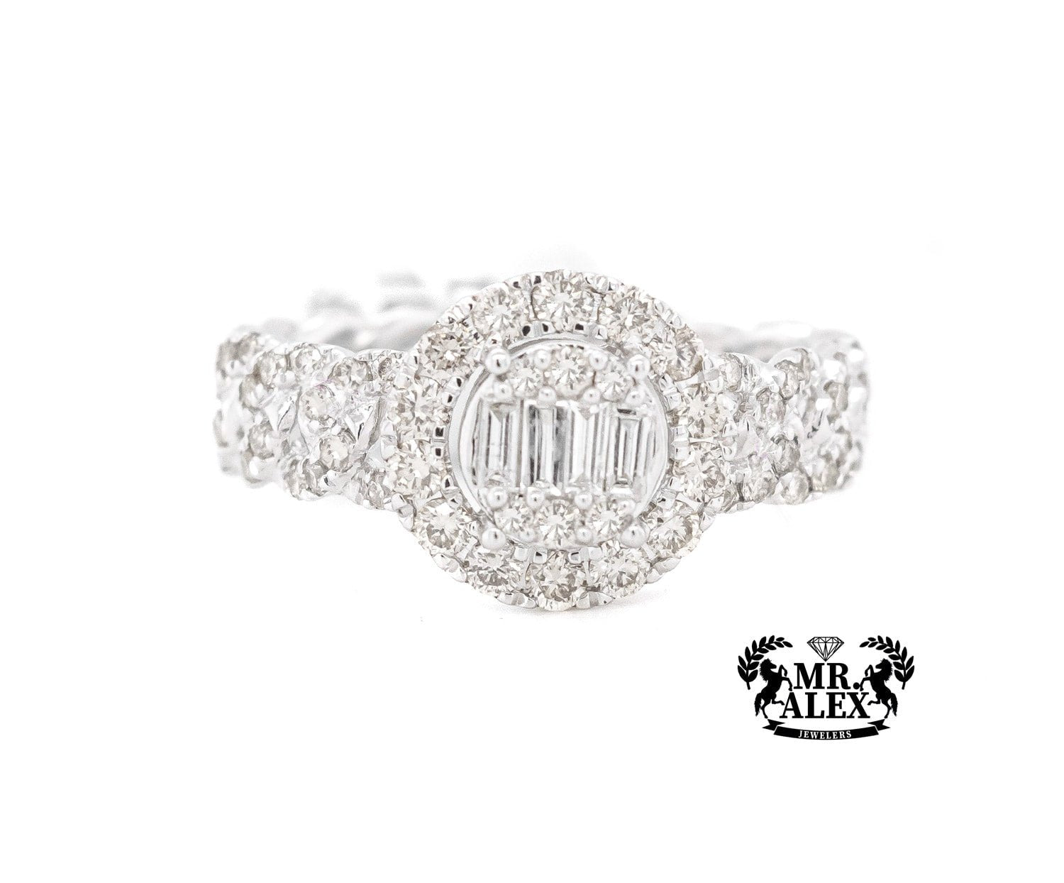 10K Circles 3D in Cuban Diamond Ring 0.85ct - Mr. Alex Jewelry