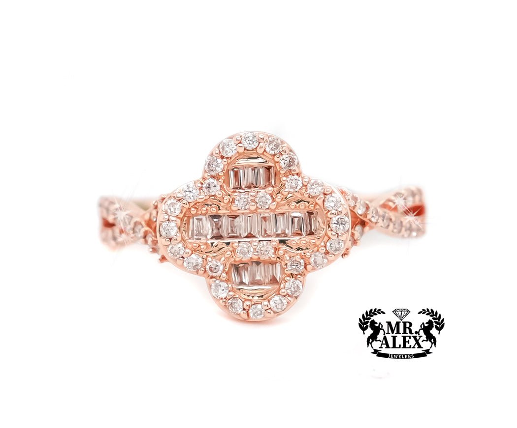 10K Clover infinity Diamond Ring 0.45ct - Mr. Alex Jewelry