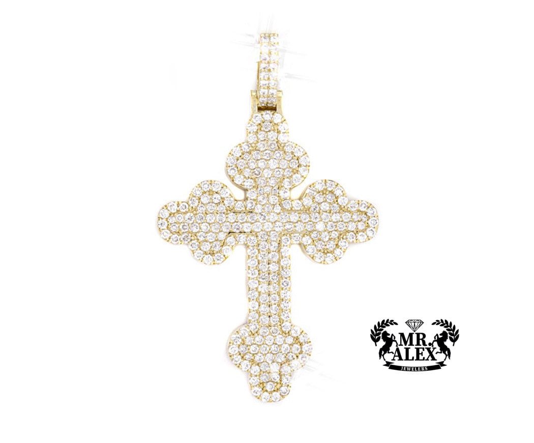 10K Cross Diamond Pendant 3.00ct - Mr. Alex Jewelry