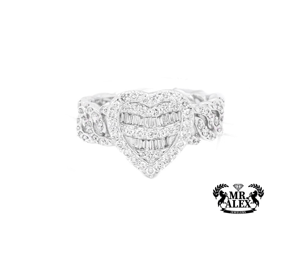 10K Heart Shaped Diamond Ring 0.80ct - Mr. Alex Jewelry