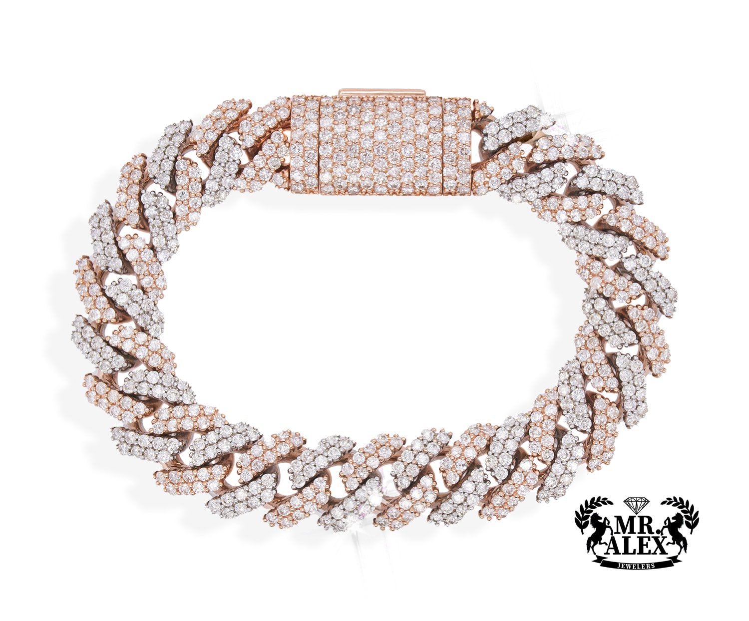 10K Luxury Miami Cuban Bracelet 12.97ct - Mr. Alex Jewelry