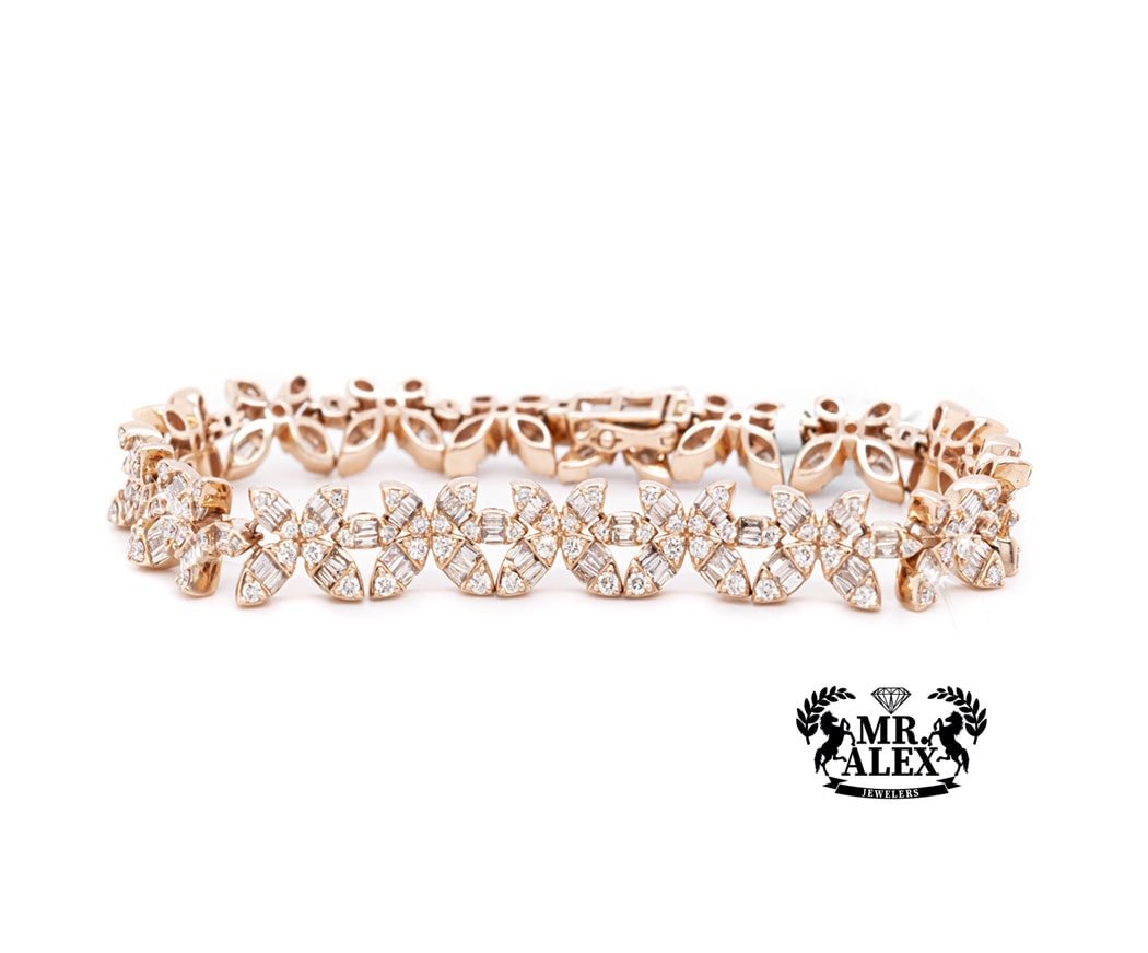 14k Butterfly Infinity Diamond Bracelet 4.85ct - Mr. Alex Jewelry