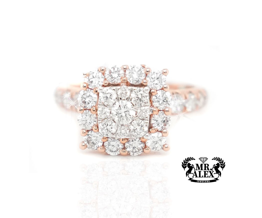 14k Cushion Cut Centerpiece Diamond Ring 2.00ct - Mr. Alex Jewelry
