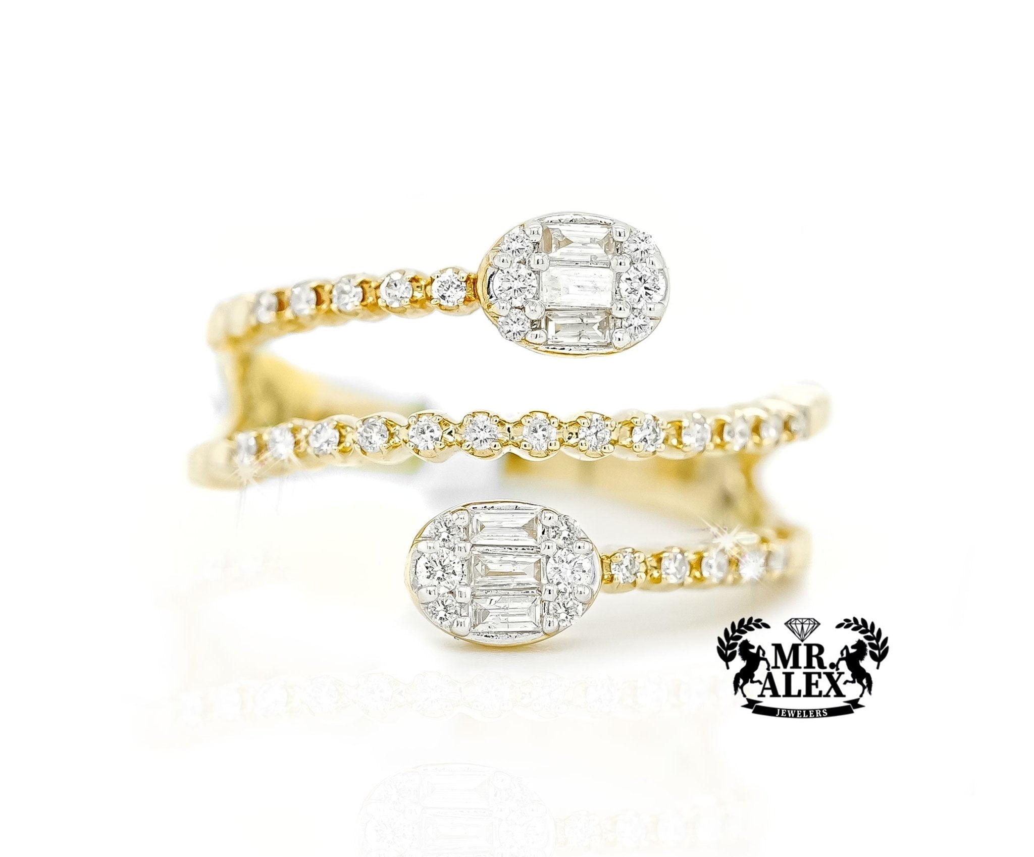 14K Dual Elegance Diamond Ring 0.40ct - Mr. Alex Jewelry